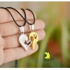 Кулон парный для влюбленных "I love you. Silver. Gold" Цена за 1 пару